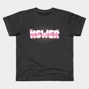 Nswer Nmixx fan base name text | Morcaworks Kids T-Shirt